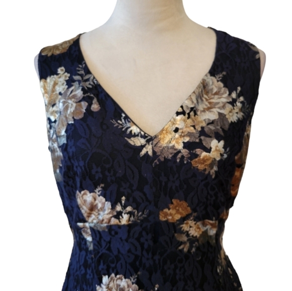 En Focus Studio Black Sleeveless Lace Maxi Dress Size 6 - Picture 2 of 6